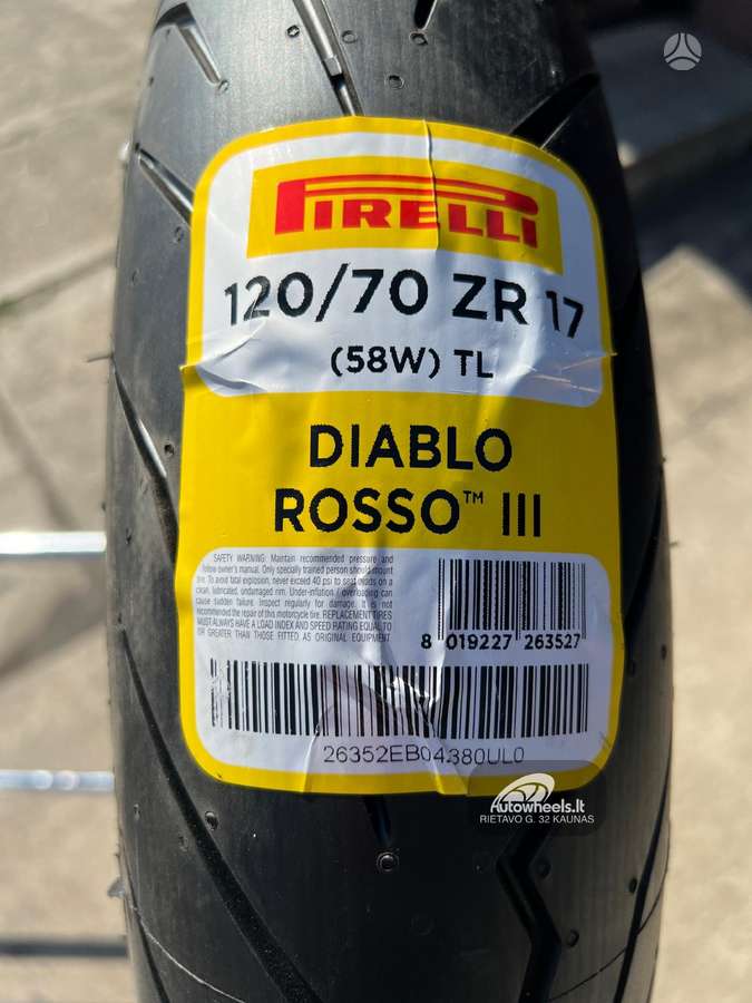 Pirelli Diablo Roso 3, summer 120/70 R17