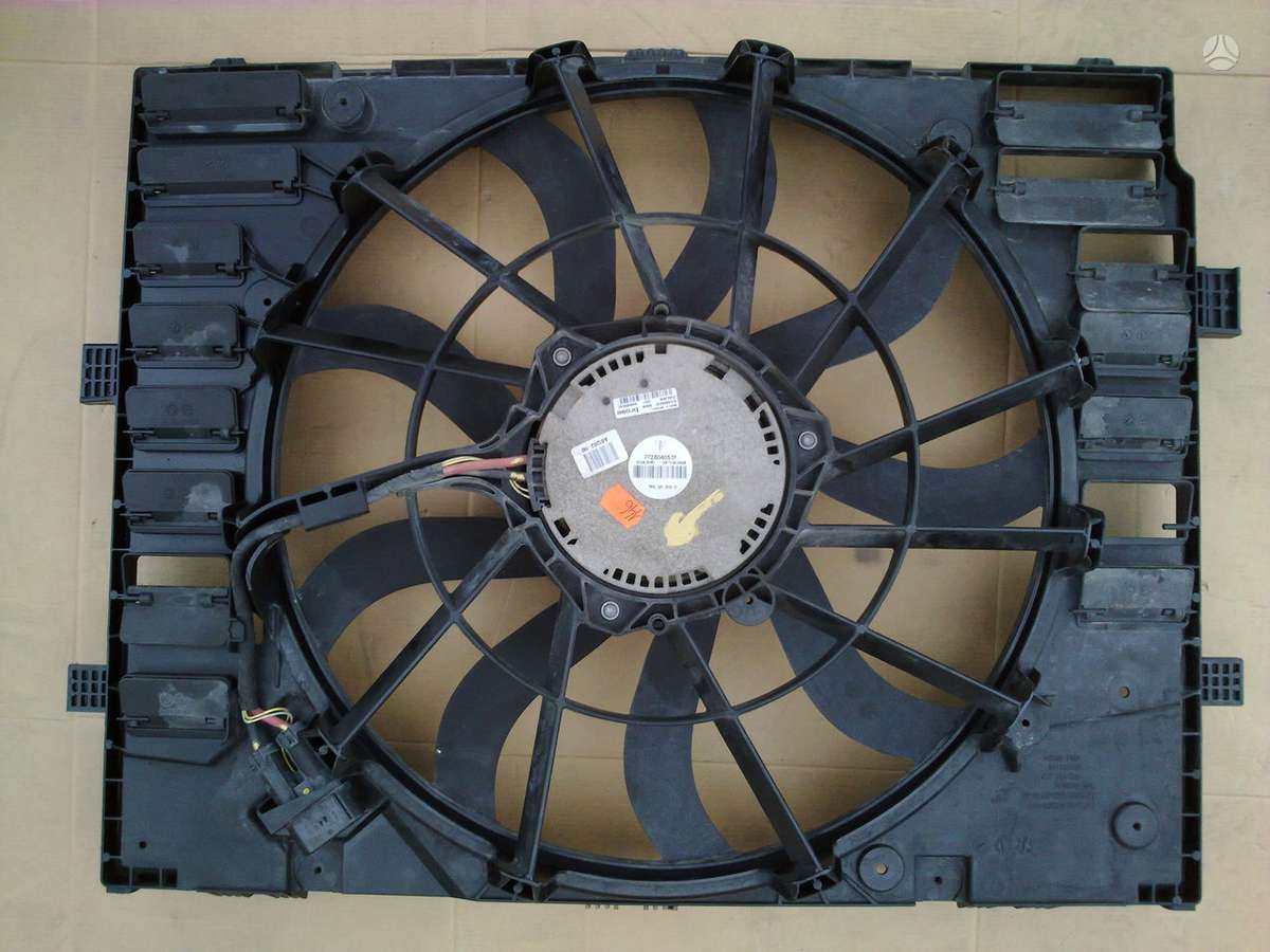 Audi Q7, 7P0, a/c condenser, radiator, fan