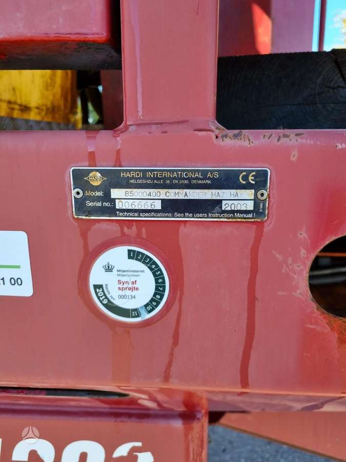 Hardi Commander 4200, разбрызгиватели