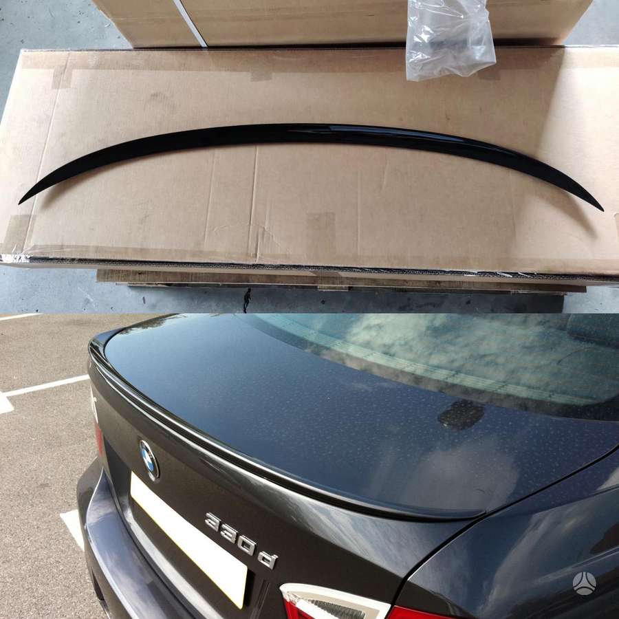 BMW E90 (05-11) bagažinės spoileris, juodas, blizgus