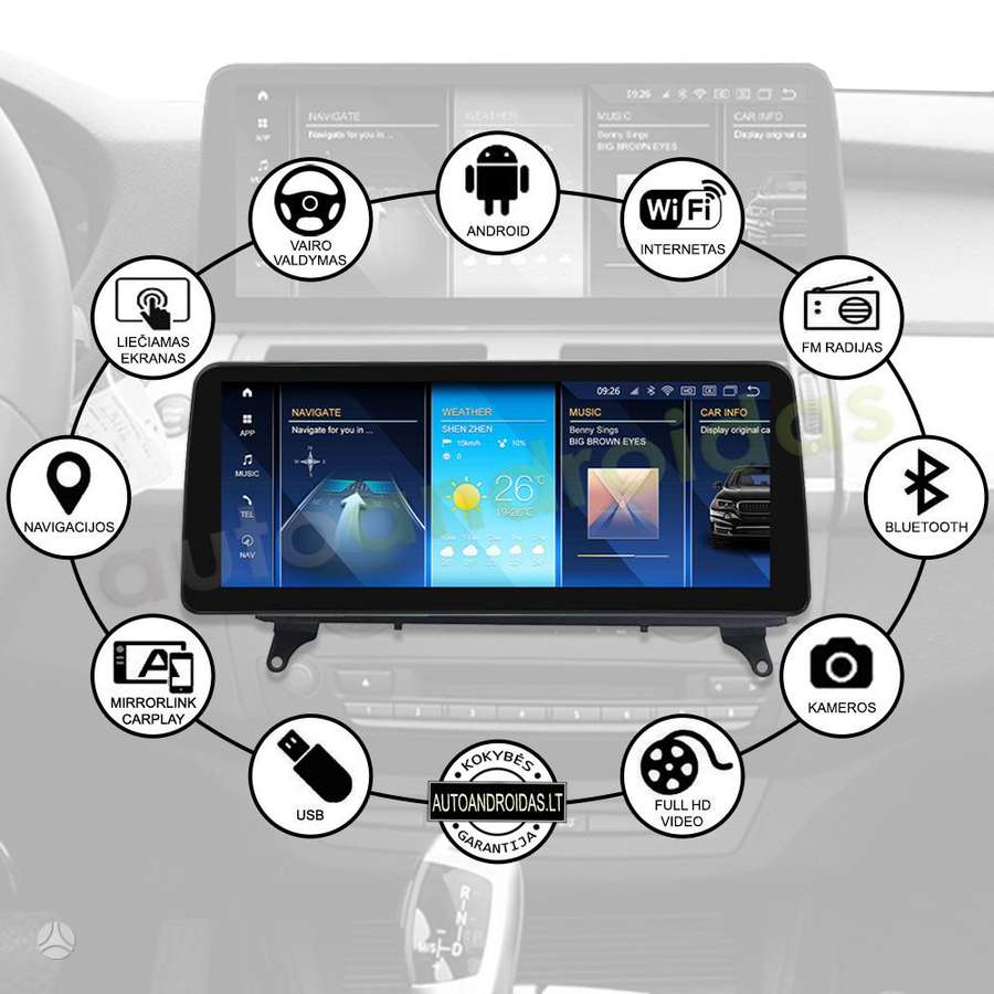 BMW BMW X5 E70 X6 E71 Android multimedija navigacija 12, multimedia and navigation