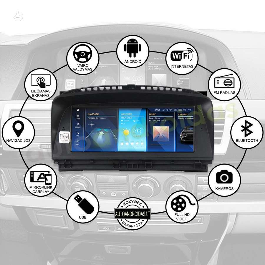 BMW BMW 7 E65 E66 2004-09 Android multimedija navigacija, multimedia and navigation
