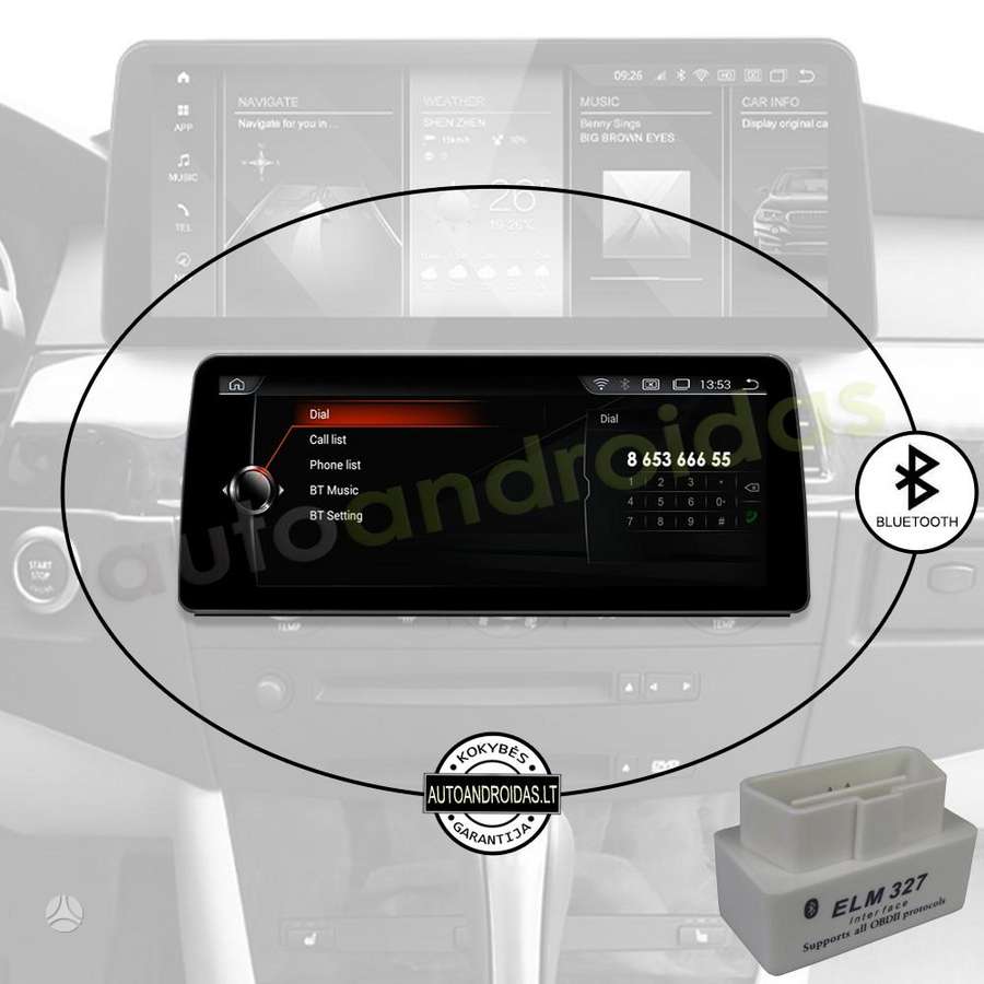 BMW BMW 5 E60 E61 3 E90 E91 2003-12 Android multimedija navigacija 12, multimedija su navigacija