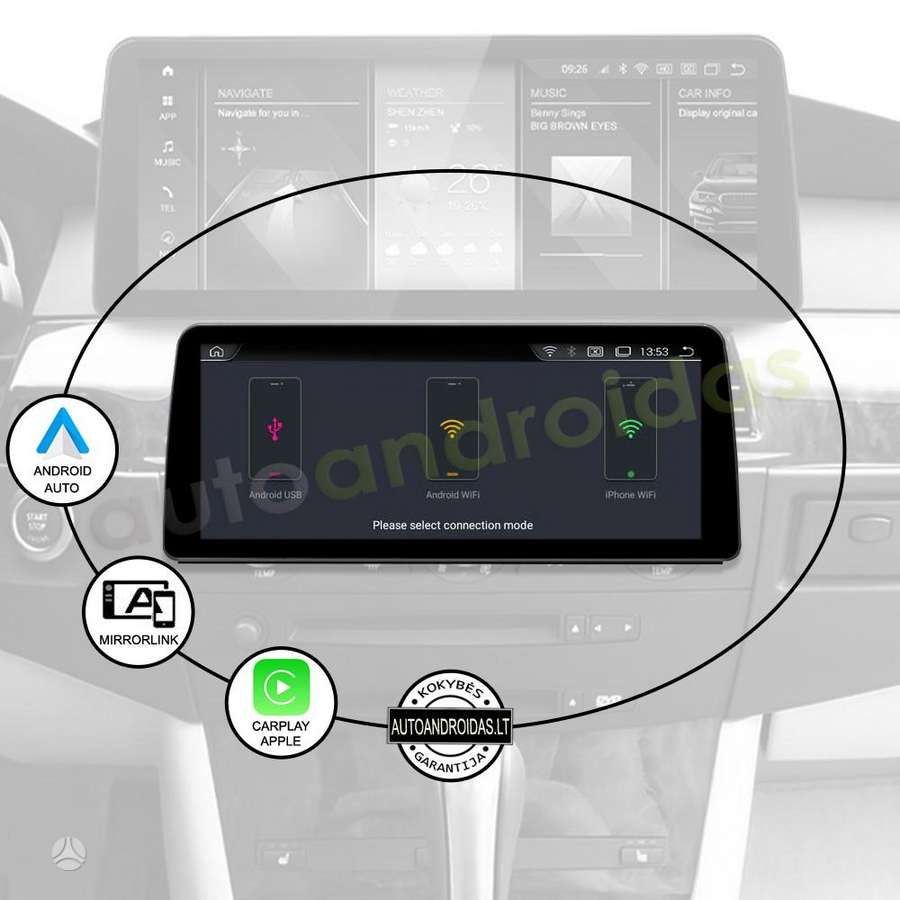 BMW BMW 5 E60 E61 3 E90 E91 2003-12 Android multimedija navigacija 12, multimedija su navigacija