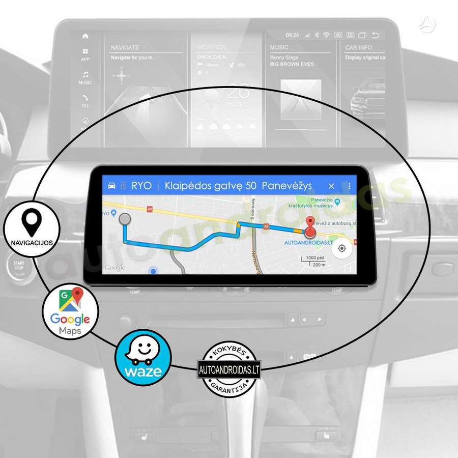 BMW BMW 5 E60 E61 3 E90 E91 2003-12 Android multimedija navigacija 12, multimedija su navigacija