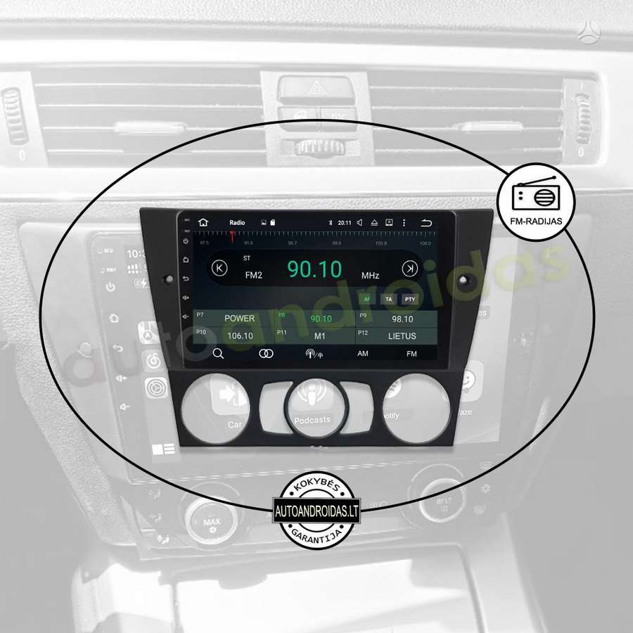 BMW BMW 3 E90 E91 E92 2004-13 Android multimedija automagnetola, multimedia and navigation