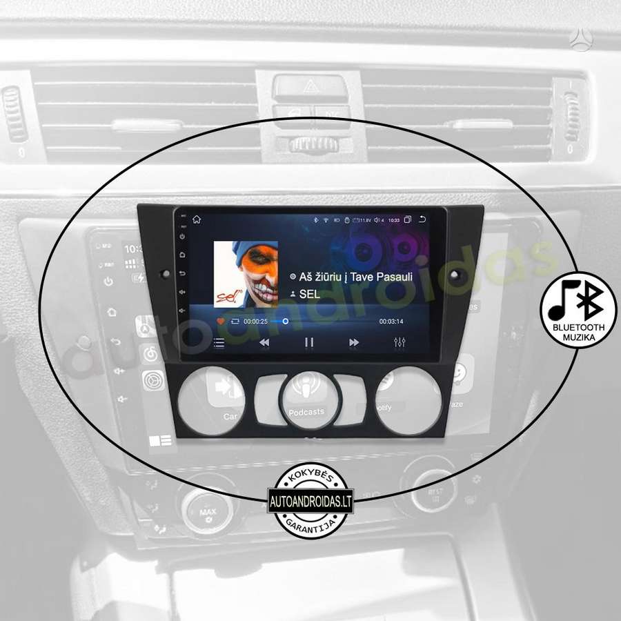 BMW BMW 3 E90 E91 E92 2004-13 Android multimedija automagnetola, multimedia and navigation
