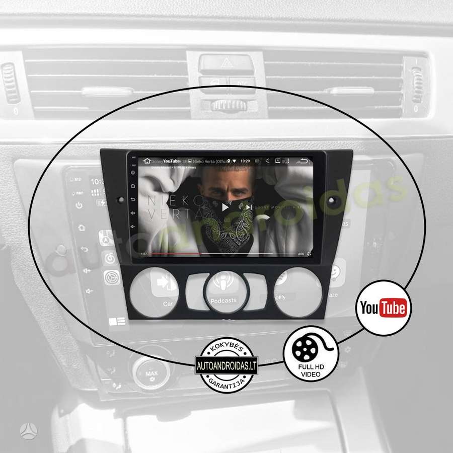 BMW BMW 3 E90 E91 E92 2004-13 Android multimedija automagnetola, multimedia and navigation