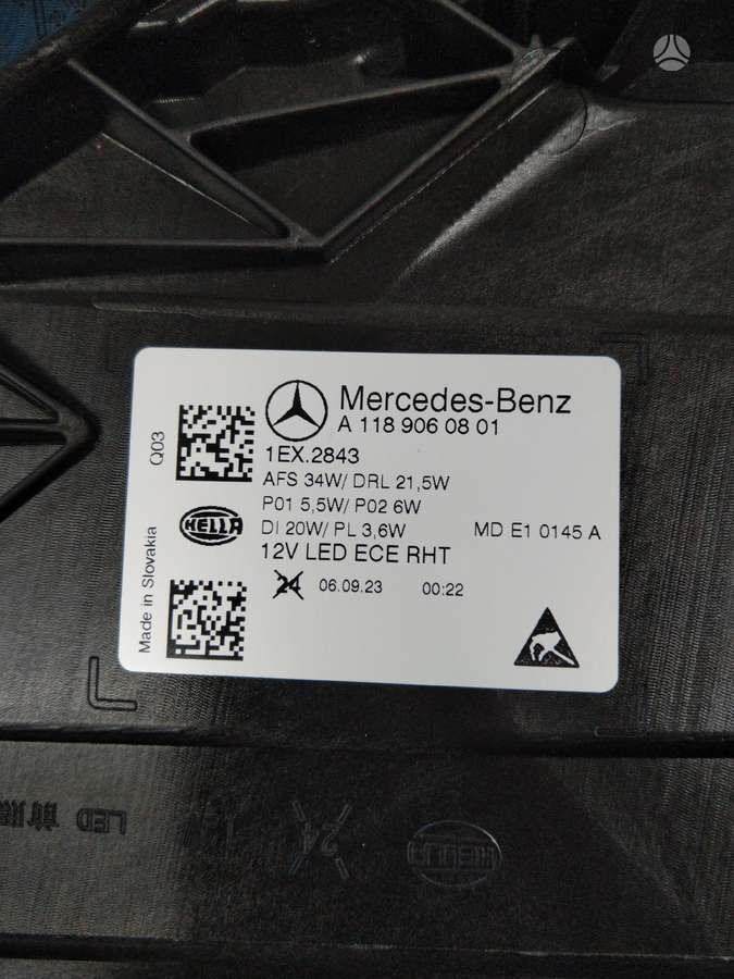 Mercedes-Benz CLA klasė lights
