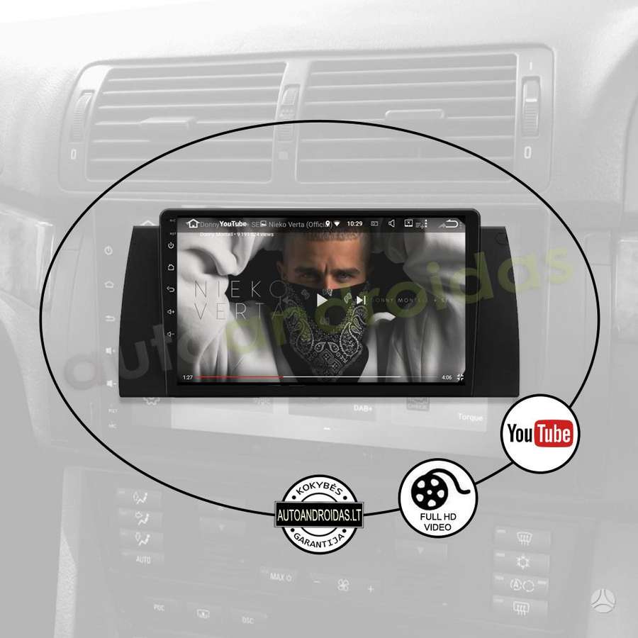 BMW BMW 5 E39 BMW X5 E53 1995-07 Android multimedija automagnetola, multimedia and navigation