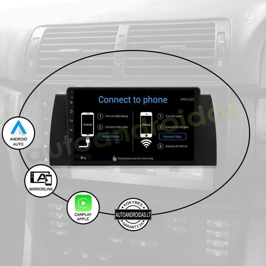 BMW BMW 5 E39 BMW X5 E53 1995-07 Android multimedija automagnetola, multimedia and navigation