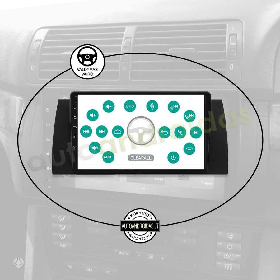 BMW BMW 5 E39 BMW X5 E53 1995-07 Android multimedija automagnetola, multimedia and navigation