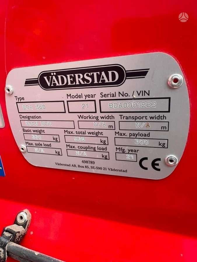 Vaderstad BioDrill 360, сеялки, сажалки