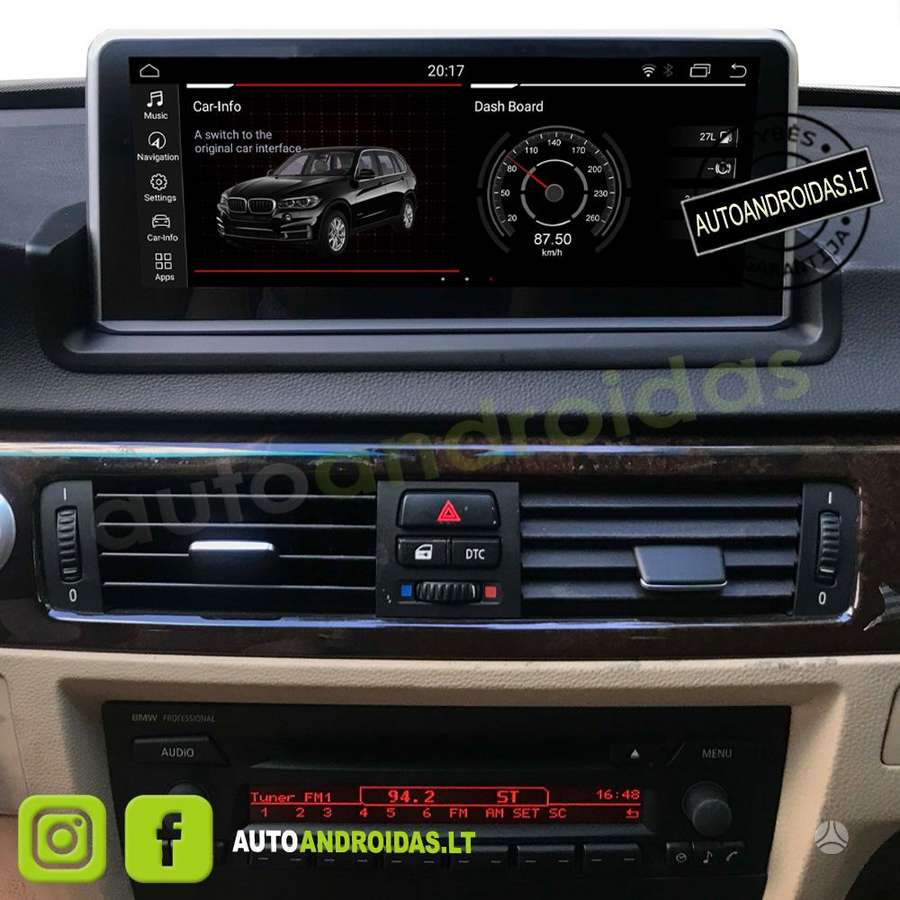 BMW BMW 3 E90, E91 2004-13 Android multimedija navigacija 10 colių ekranu, multimedia and navigation