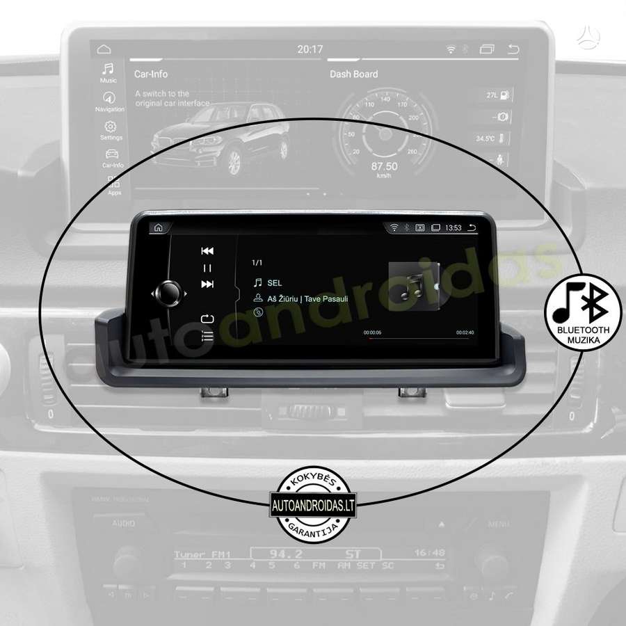 BMW BMW 3 E90, E91 2004-13 Android multimedija navigacija 10 colių ekranu, multimedia and navigation