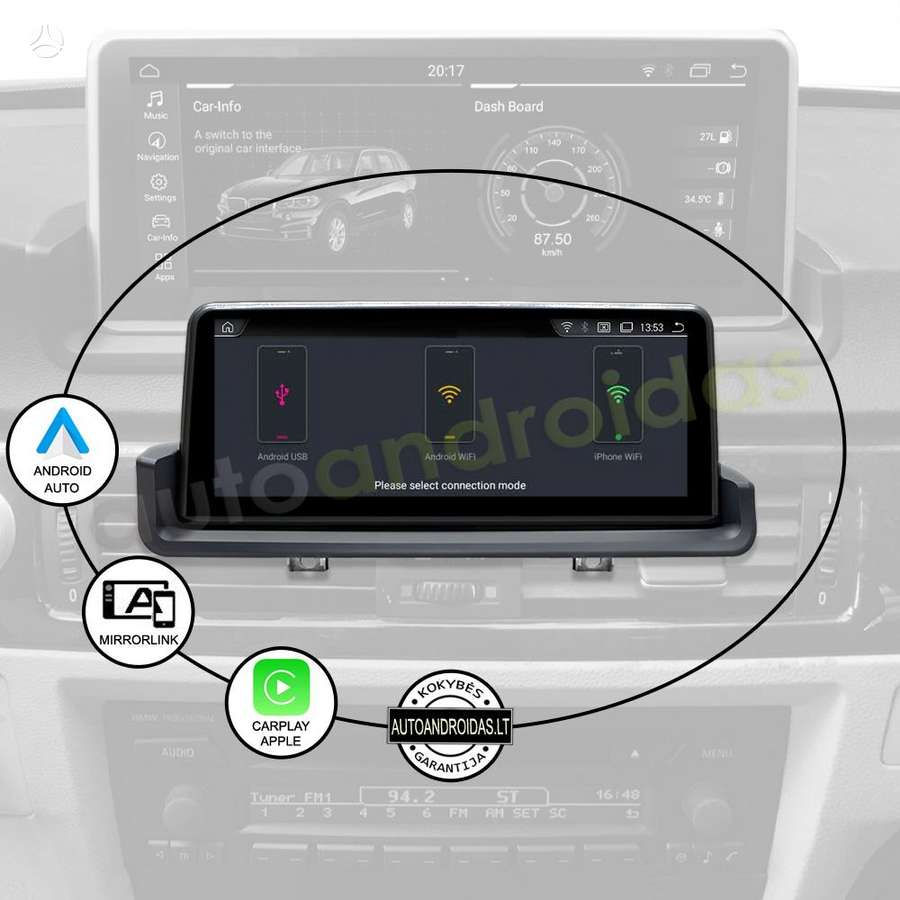 BMW BMW 3 E90, E91 2004-13 Android multimedija navigacija 10 colių ekranu, multimedia and navigation