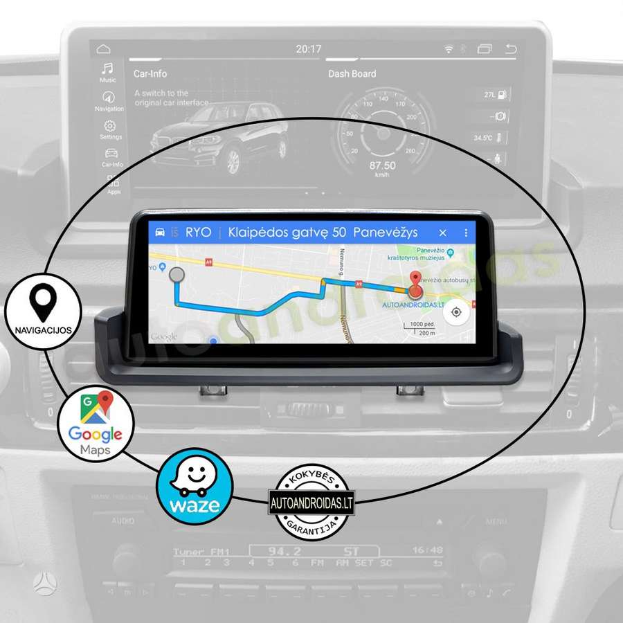 BMW BMW 3 E90, E91 2004-13 Android multimedija navigacija 10 colių ekranu, multimedia and navigation