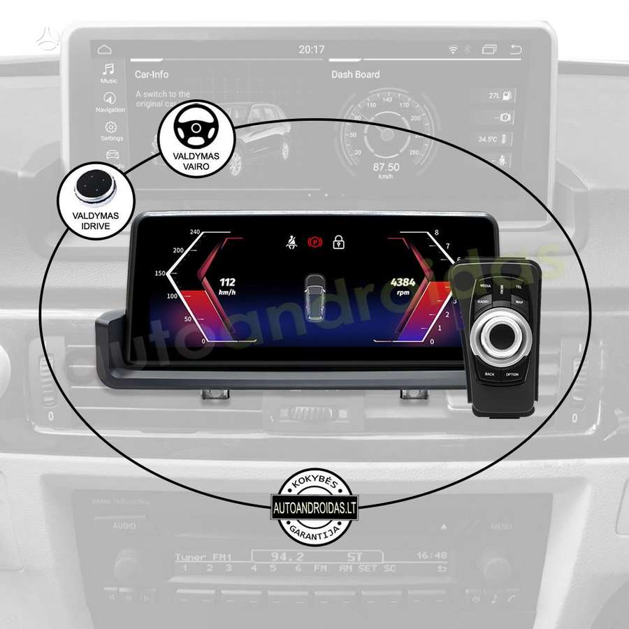 BMW BMW 3 E90, E91 2004-13 Android multimedija navigacija 10 colių ekranu, multimedia and navigation