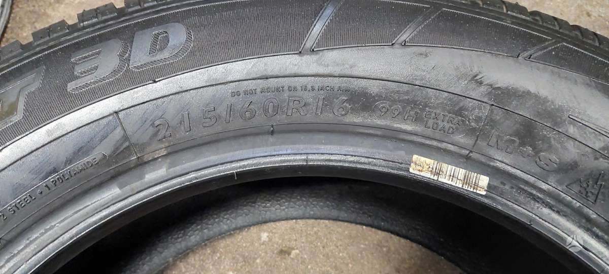 Dunlop, žieminės 215/60 R16