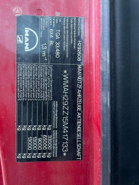 MAN TGA 33.480 BL, самосвалы с прицепoм