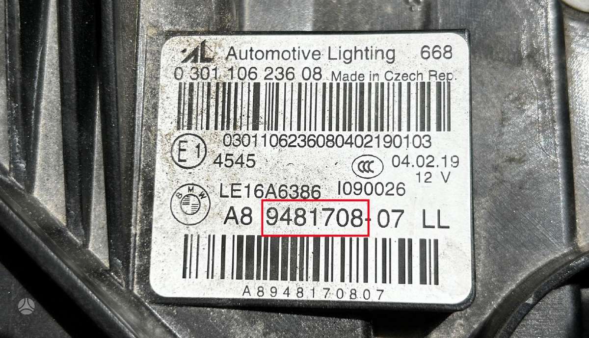 BMW 3 serija, 9481708, Cen16464