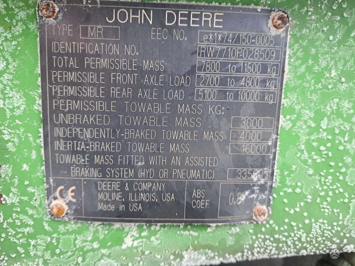 John Deere 7710, тракторы