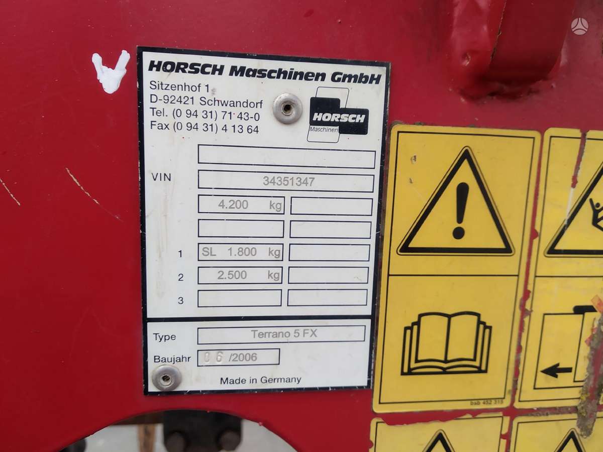 Horsch Terrano 5 FX, скребки, скрубберы