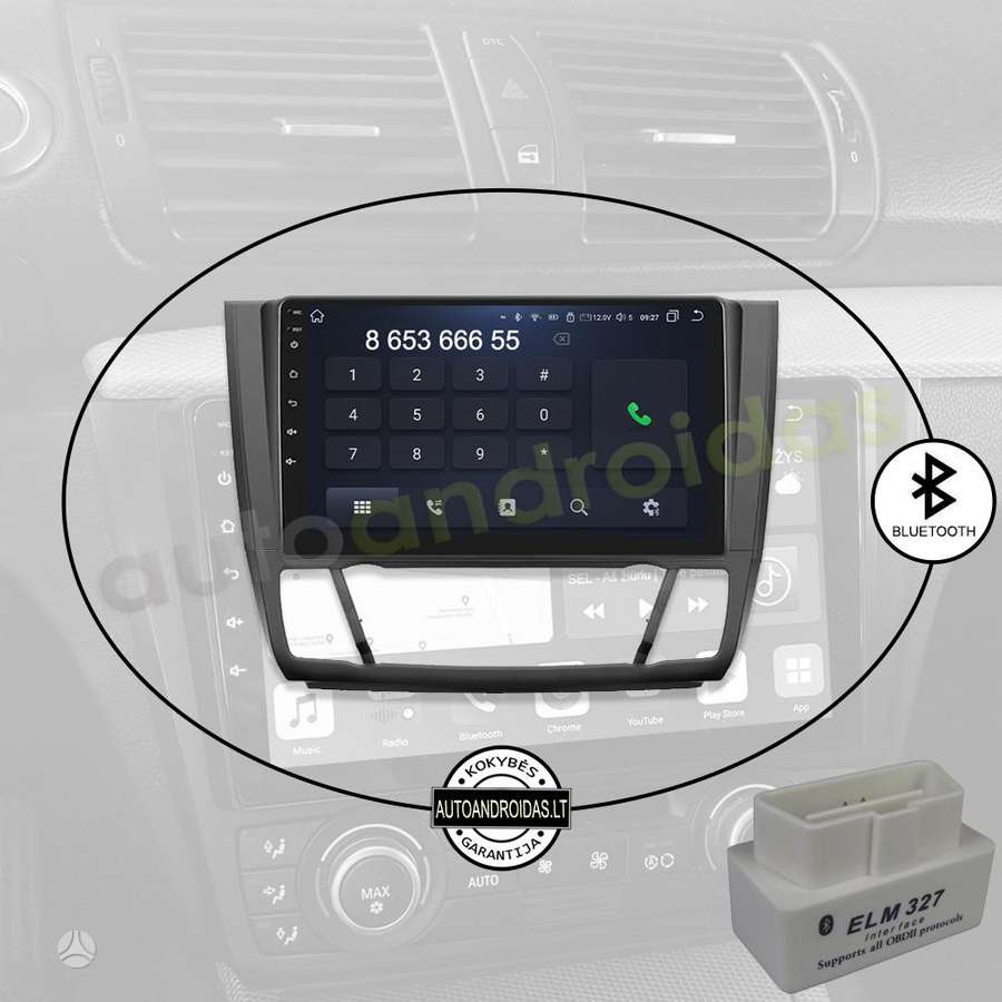 BMW BMW 1 E81 E82 E87 E88 2004-12 Android multimedija navigacija automagnetola, multimedia and navigation