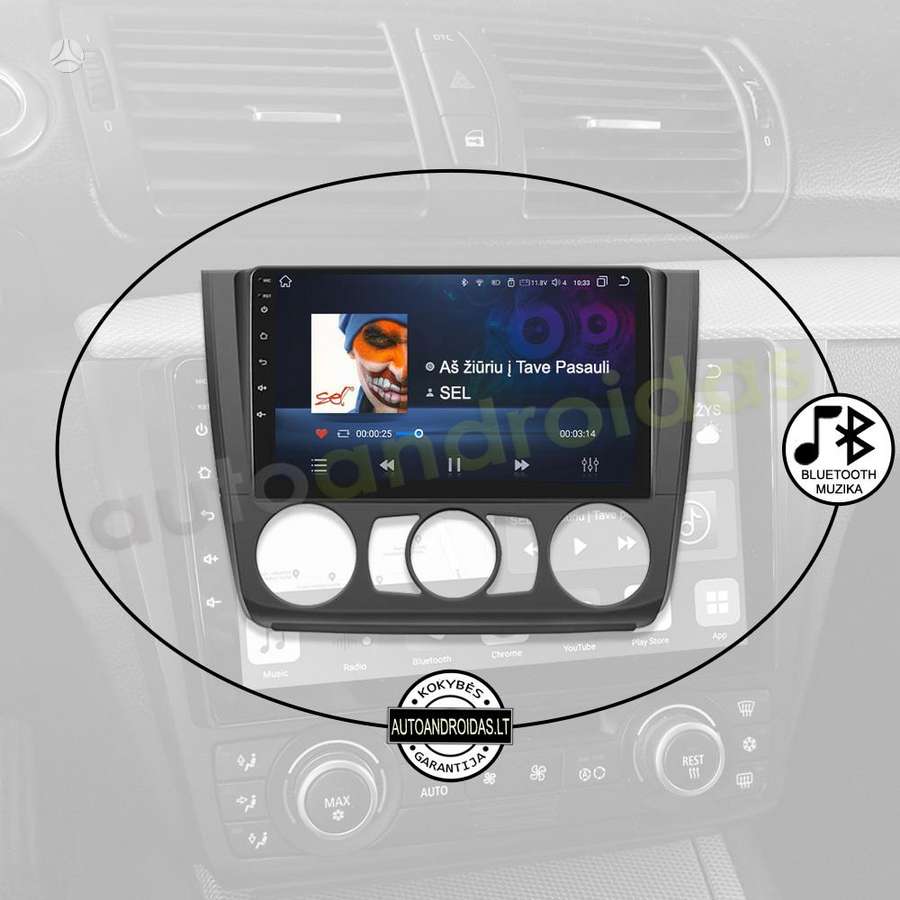 BMW BMW 1 E81 E82 E87 E88 2004-12 Android multimedija navigacija automagnetola, multimedia and navigation