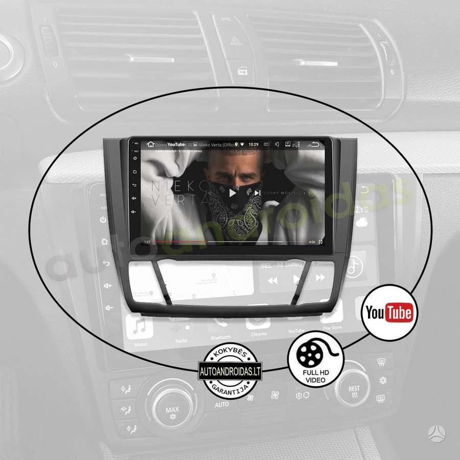 BMW BMW 1 E81 E82 E87 E88 2004-12 Android multimedija navigacija automagnetola, multimedia and navigation