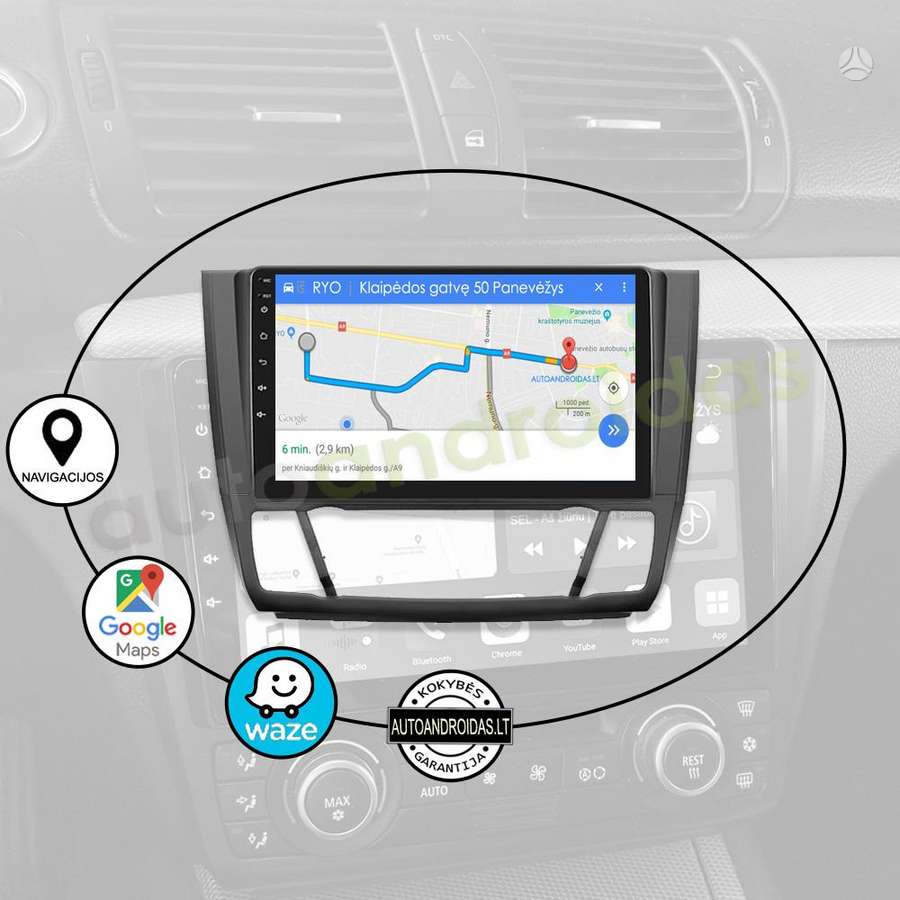 BMW BMW 1 E81 E82 E87 E88 2004-12 Android multimedija navigacija automagnetola, multimedia and navigation