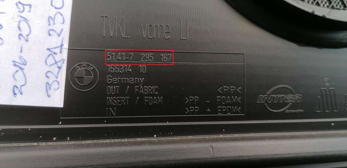 BMW 3 serija, 51417295167, Cen14488