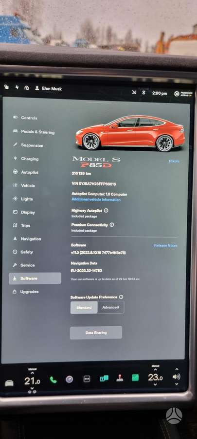 Tesla Model S, sedanas