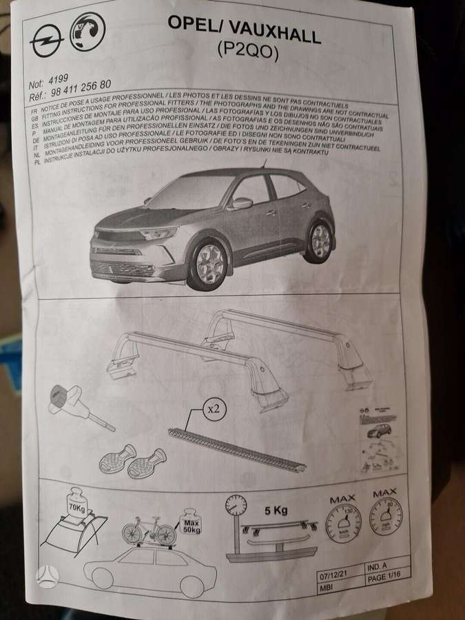 Opel Mokka X roof rack