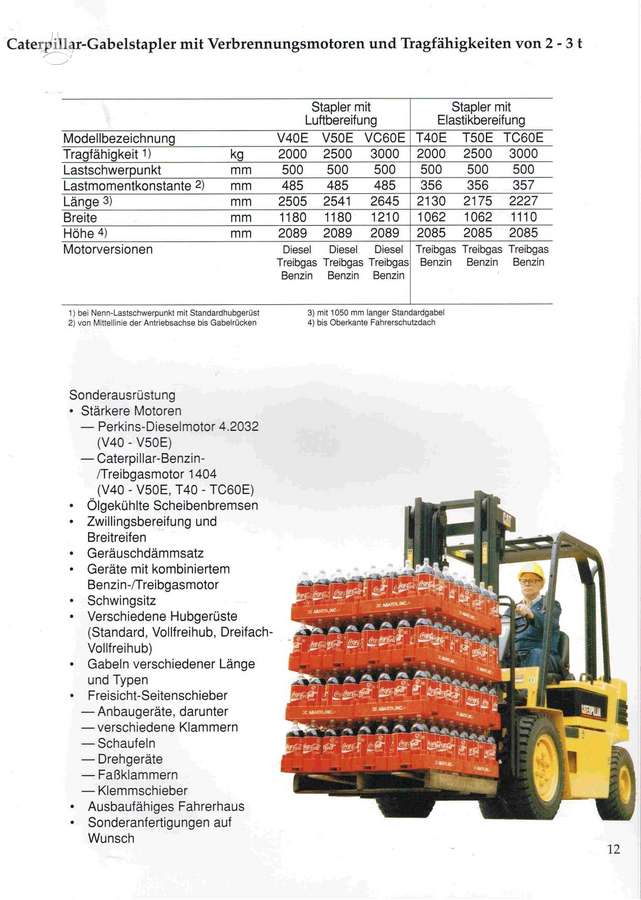 Caterpillar V 40 D, вилочные погрузчики