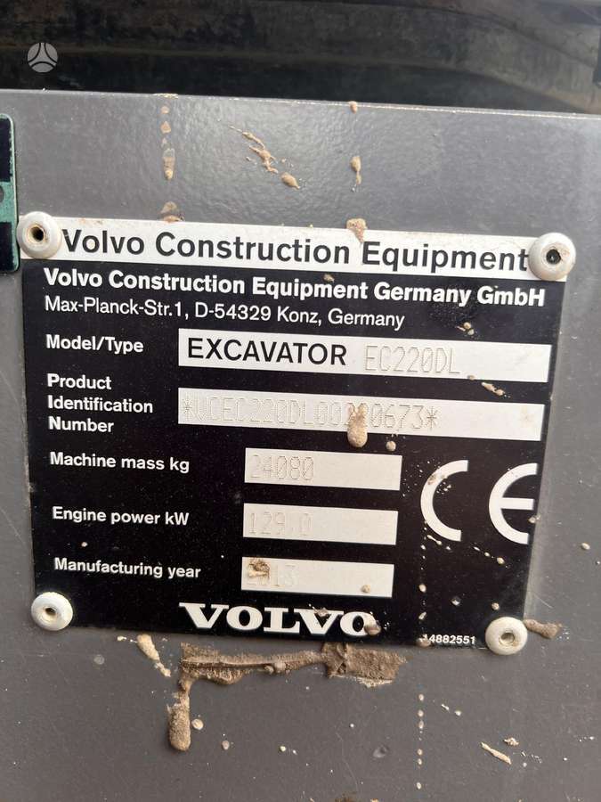 Volvo EC220DL, ekskavatoriai