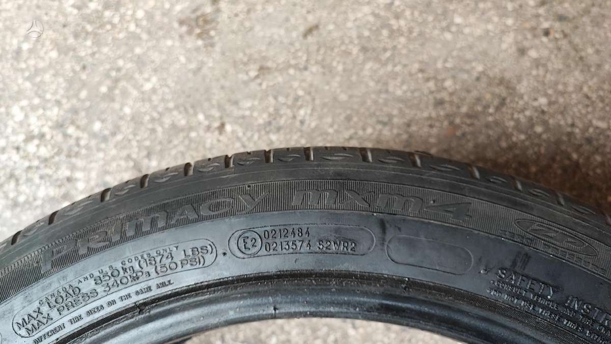 Michelin Primacy mxm 4 run on flat, universalios 245/45 R19