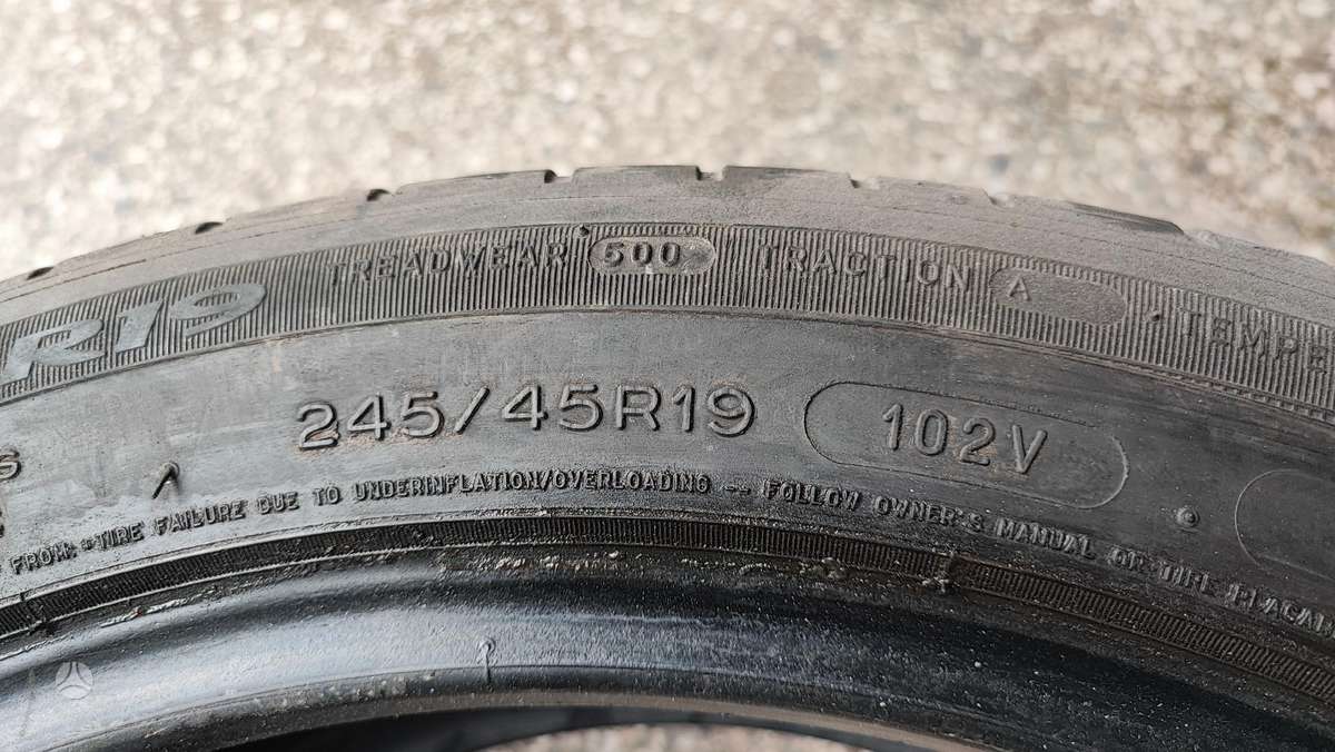Michelin Primacy mxm 4 run on flat, universalios 245/45 R19