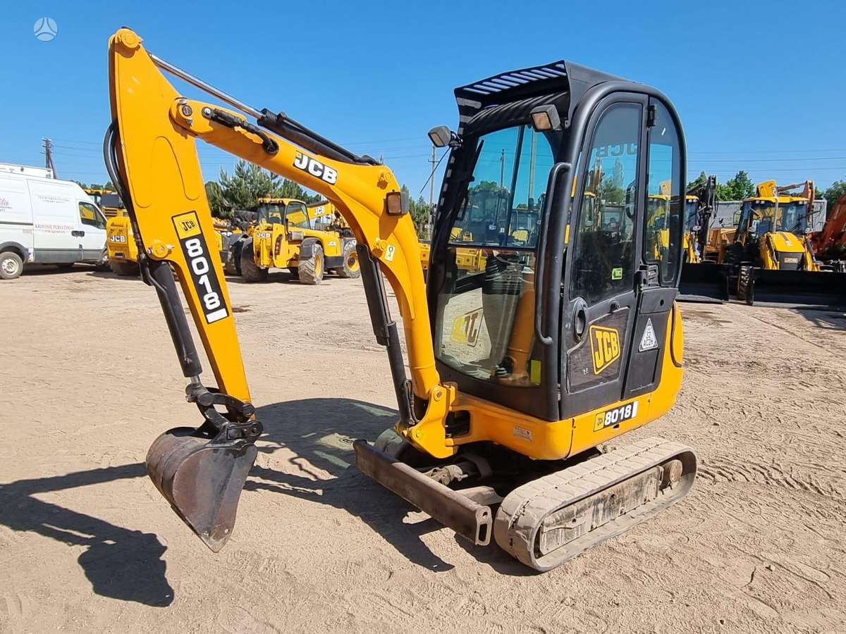 JCB 8018, mini ekskavatoriai