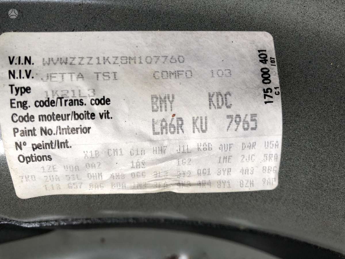 Volkswagen Jetta rezerves daļās