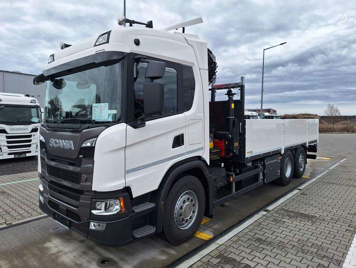 Scania G410, с краном