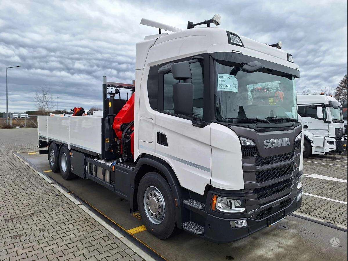 Scania G410, с краном