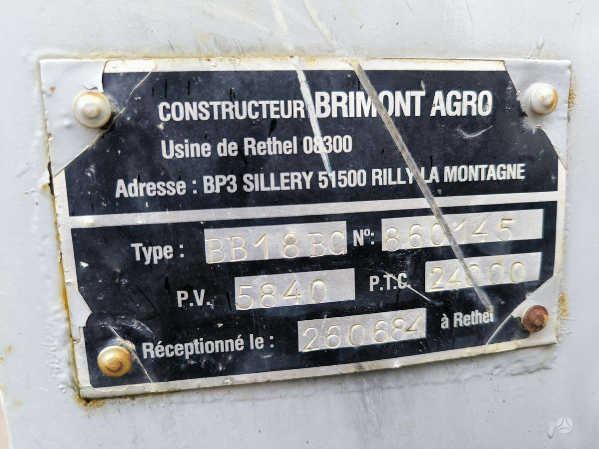 Brimont BB18BC, puspiekabes, piekabes