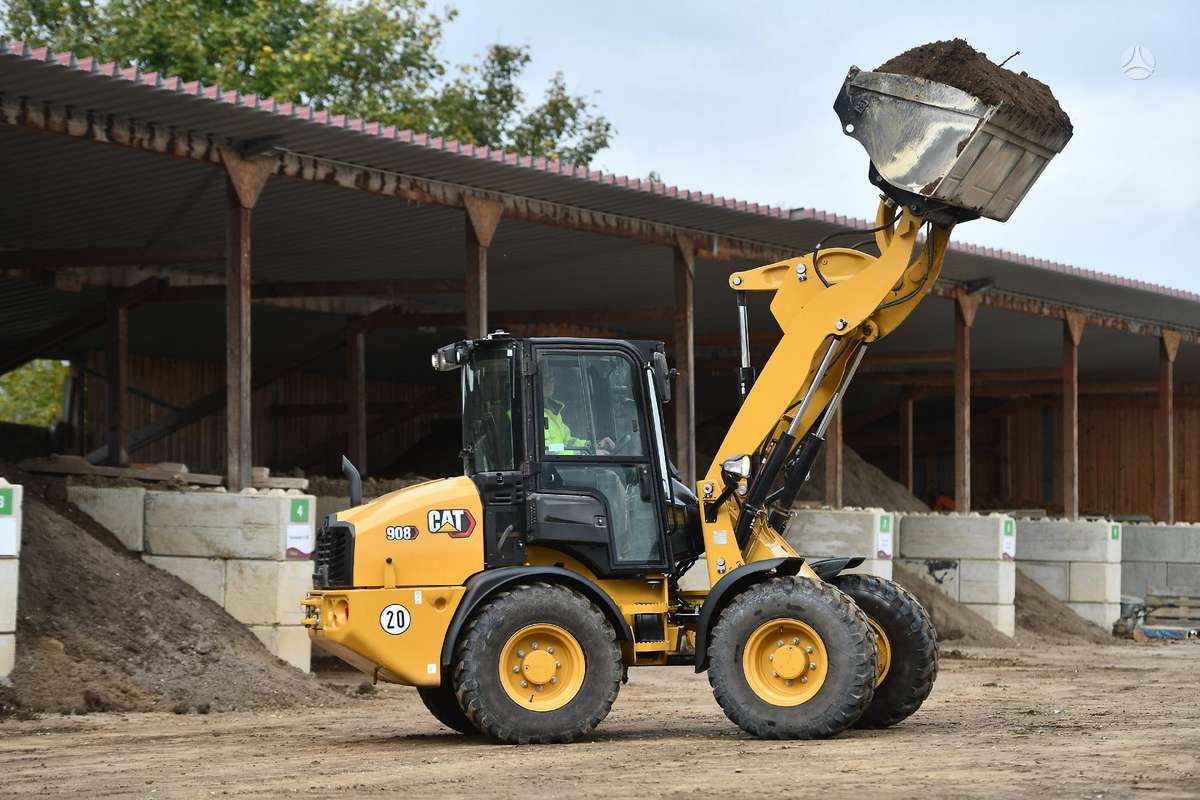 Caterpillar 908, frontal loader