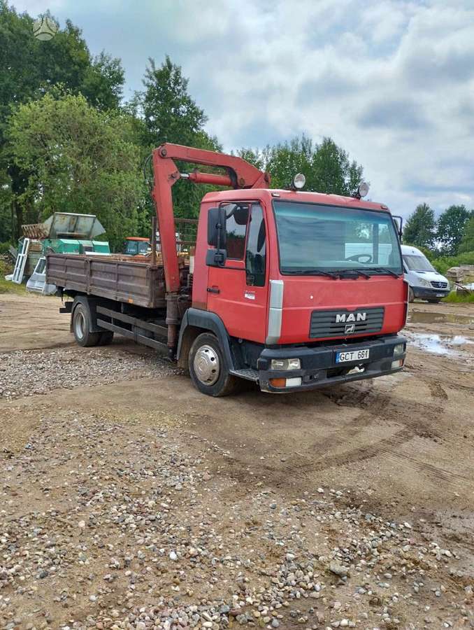 MAN LE8.145, dumpers with crane