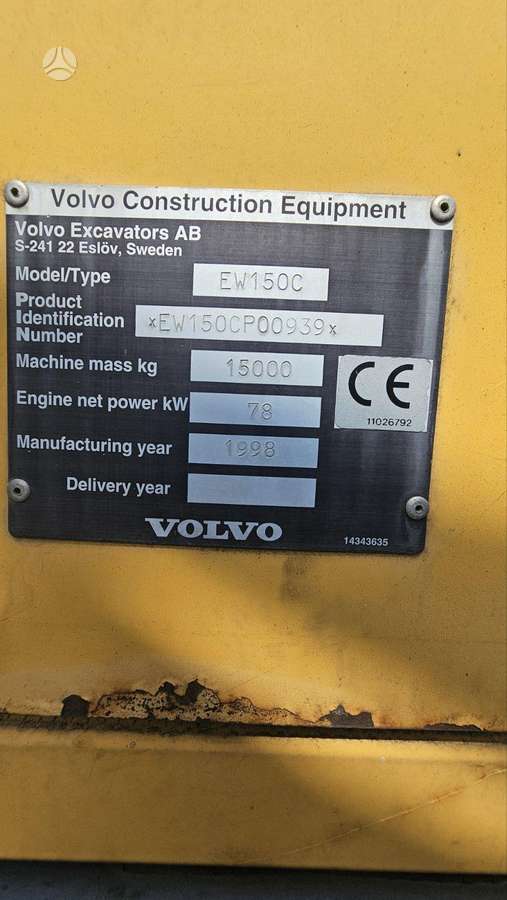Volvo EW150C, excavator