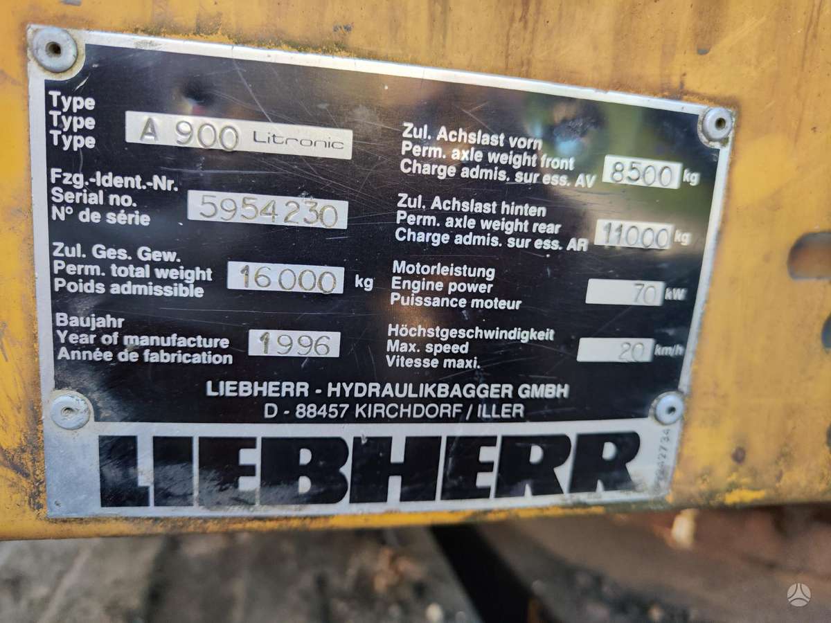 Liebherr A900, строительная и дорожно-строительная техника