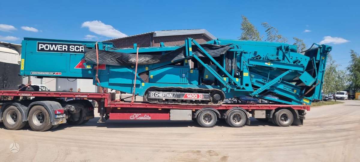 Power screen Chieftain 1400, screening