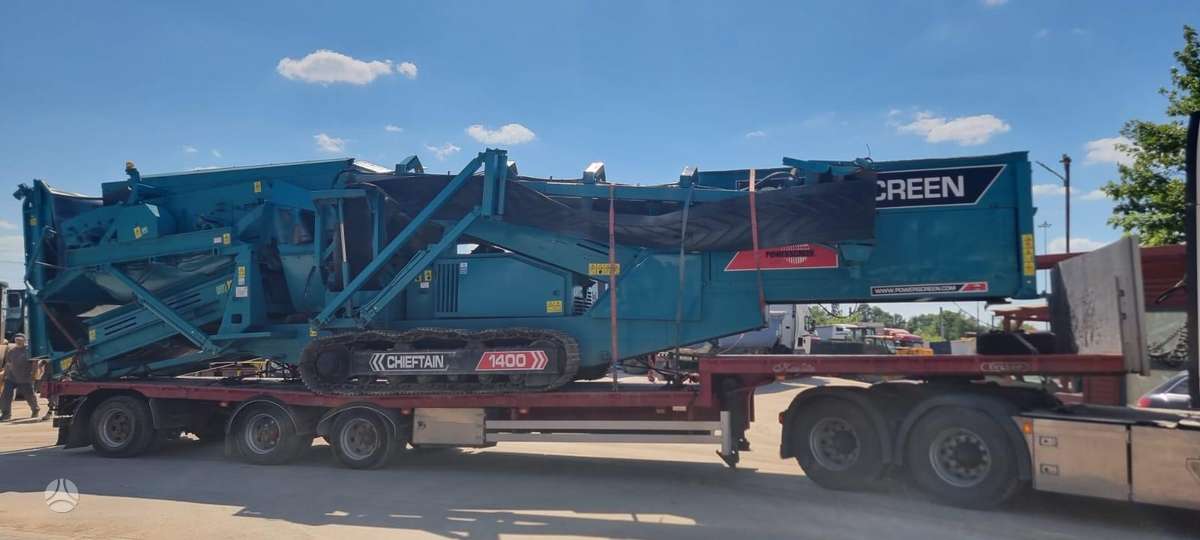 Power screen Chieftain 1400, screening