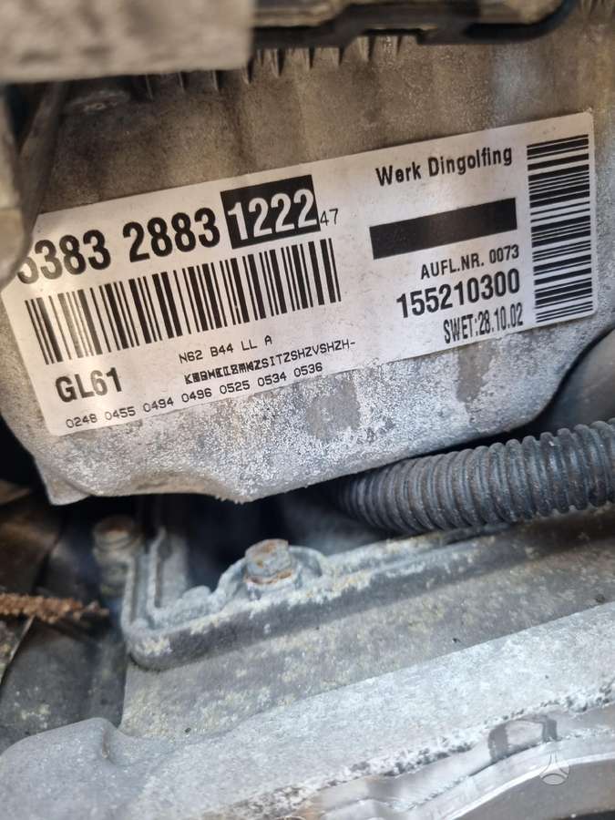 BMW 745, N62B44A, engine